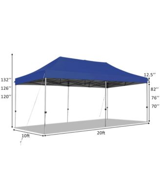10'x20' Pop up Canopy Tent Folding Heavy Duty Sun Shelter Adjustable W/Bag