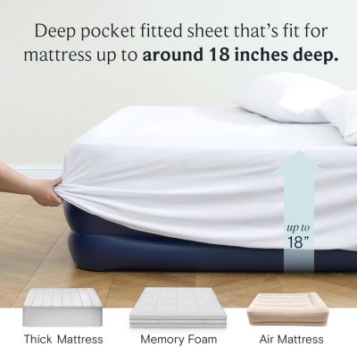 Microfiber Silky Soft Cooling 4-PC Deep Pocket Sheet Set, Queen