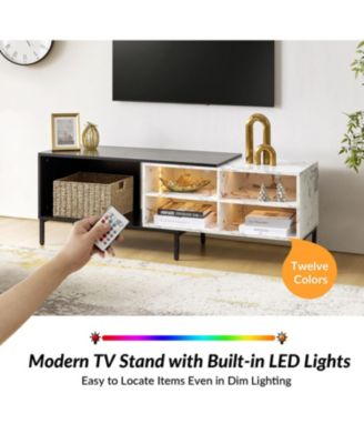 Marna Modern Expandable Tv Stand With Adjustable Length and Adjustable Feet