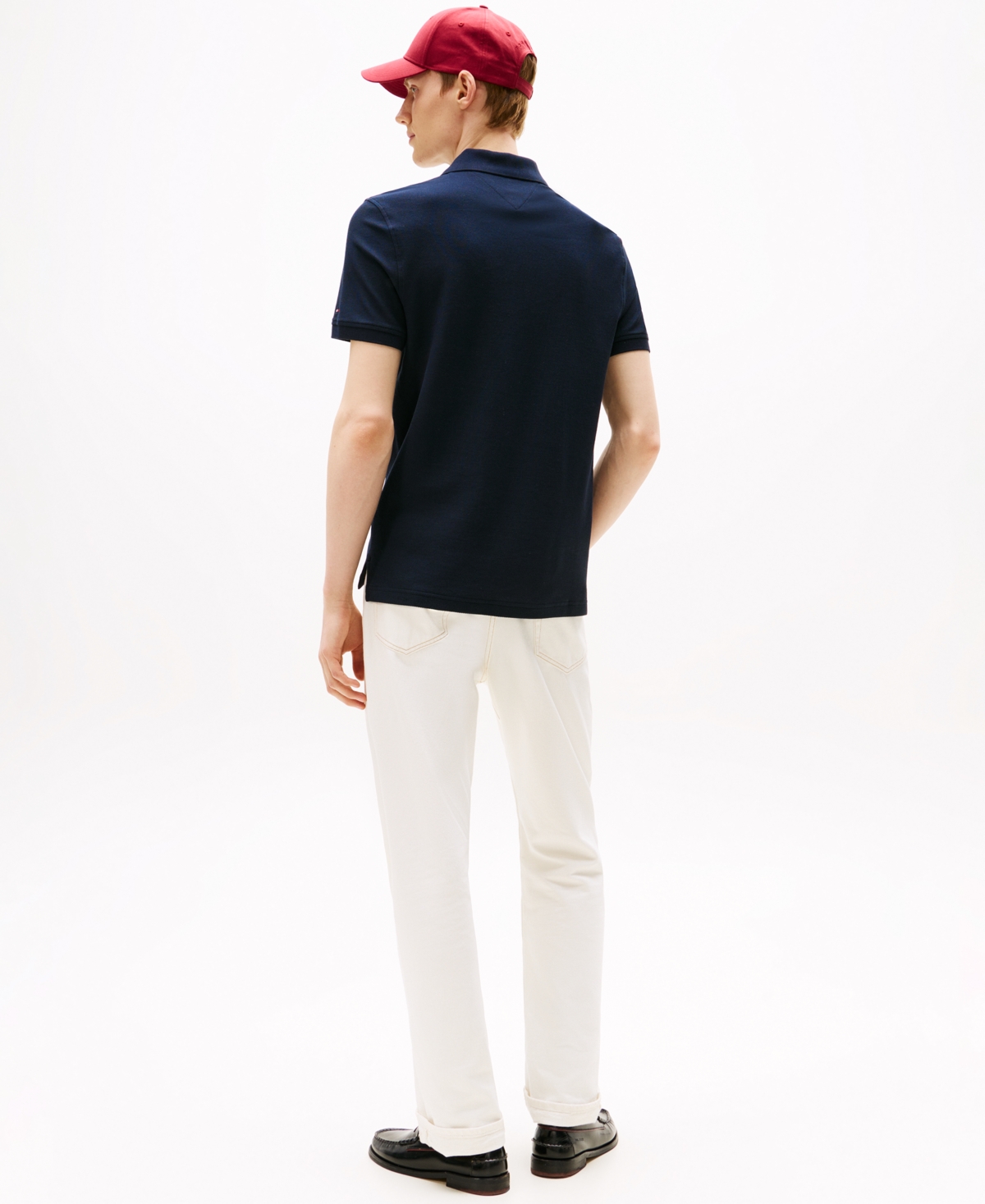 Tommy Hilfiger Men's Regular-fit Logo Script Polo Shirt In Blue