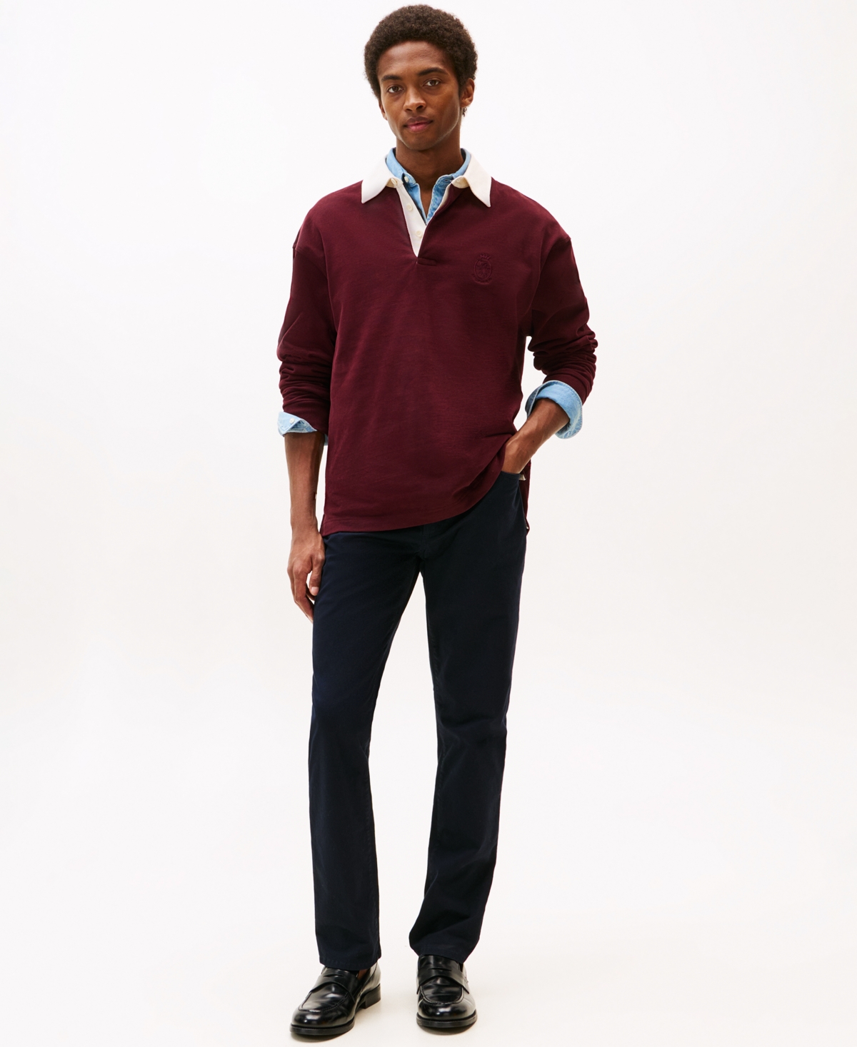 Tommy Hilfiger Men's Denton Slim-Straight Five-Pocket Stretch Essential Twill Pants