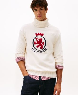 Tommy Hilfiger - Men's Logo Crest Turtleneck Sweater