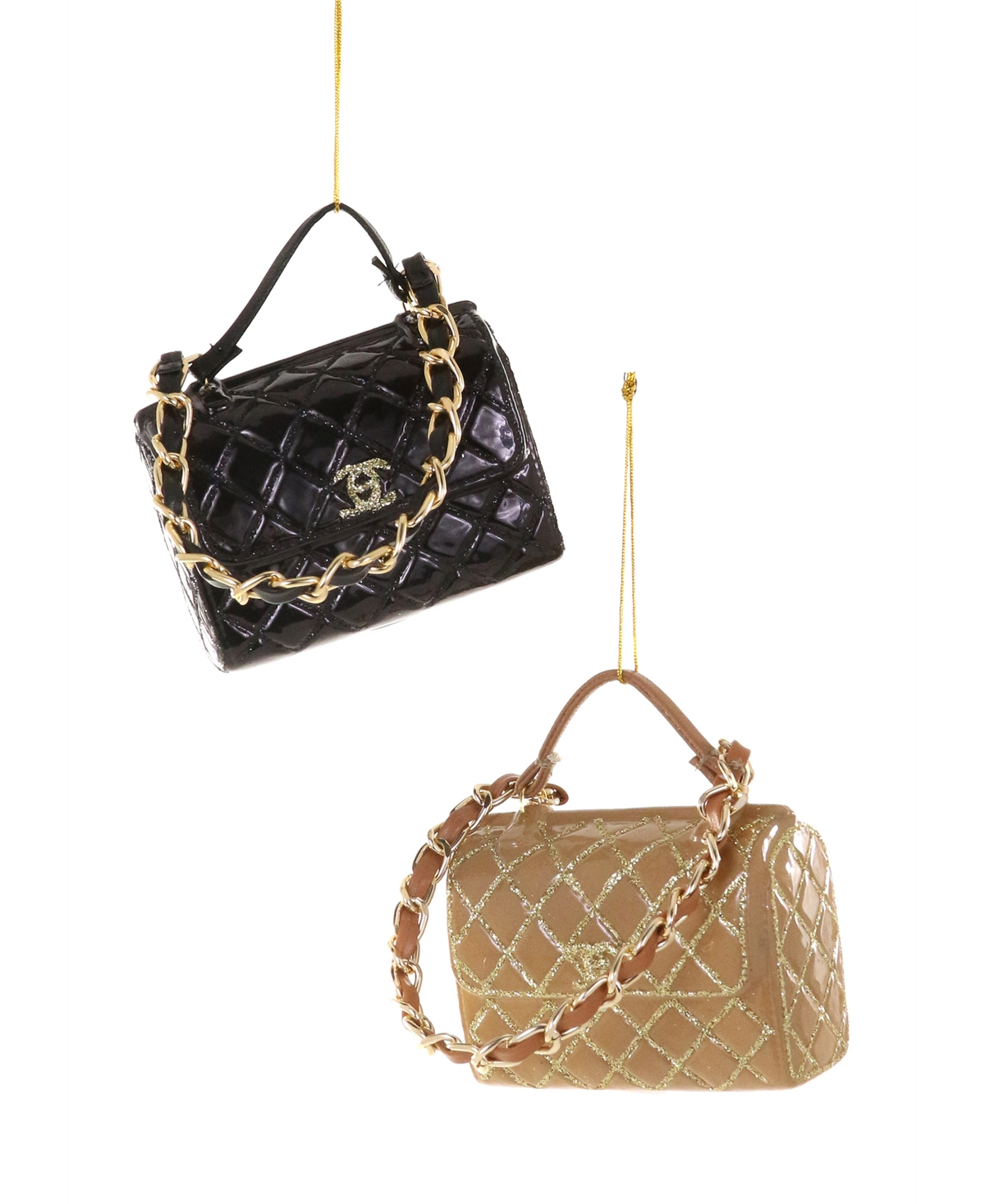 Cody Foster & Co. Luxe Handbag Glass Ornament In Multi