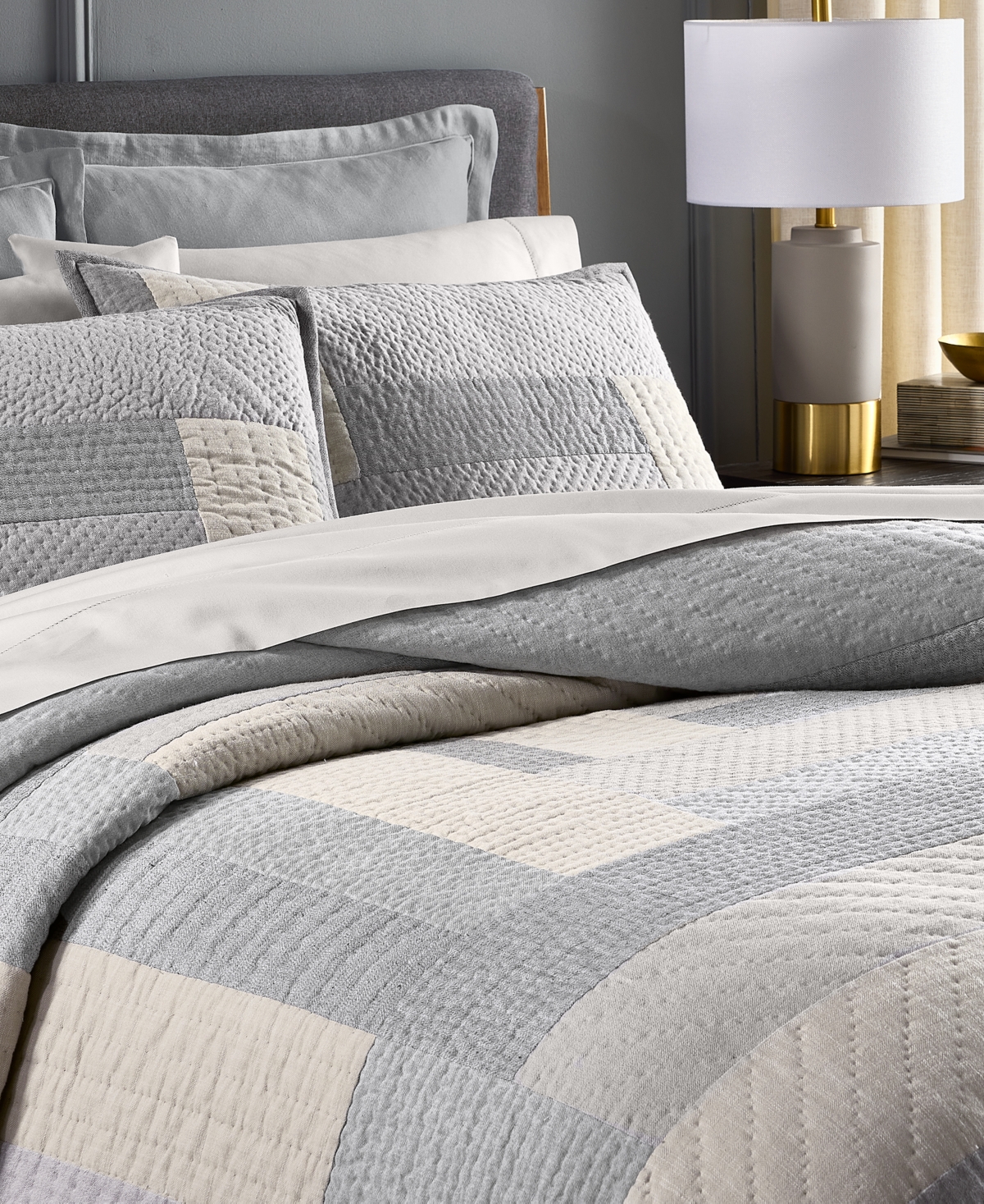 Hotel Collection Piedmont Quilt, King, Macy's Exclusive In Gray