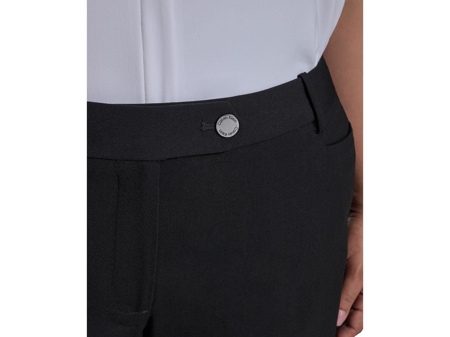 Женские брюки Calvin Klein Plus Size Modern Dress Pants, цвет: Чёрный — фото 4