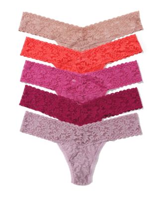 Women's Signature Lace Low Rise Thong 5 Pack Panty