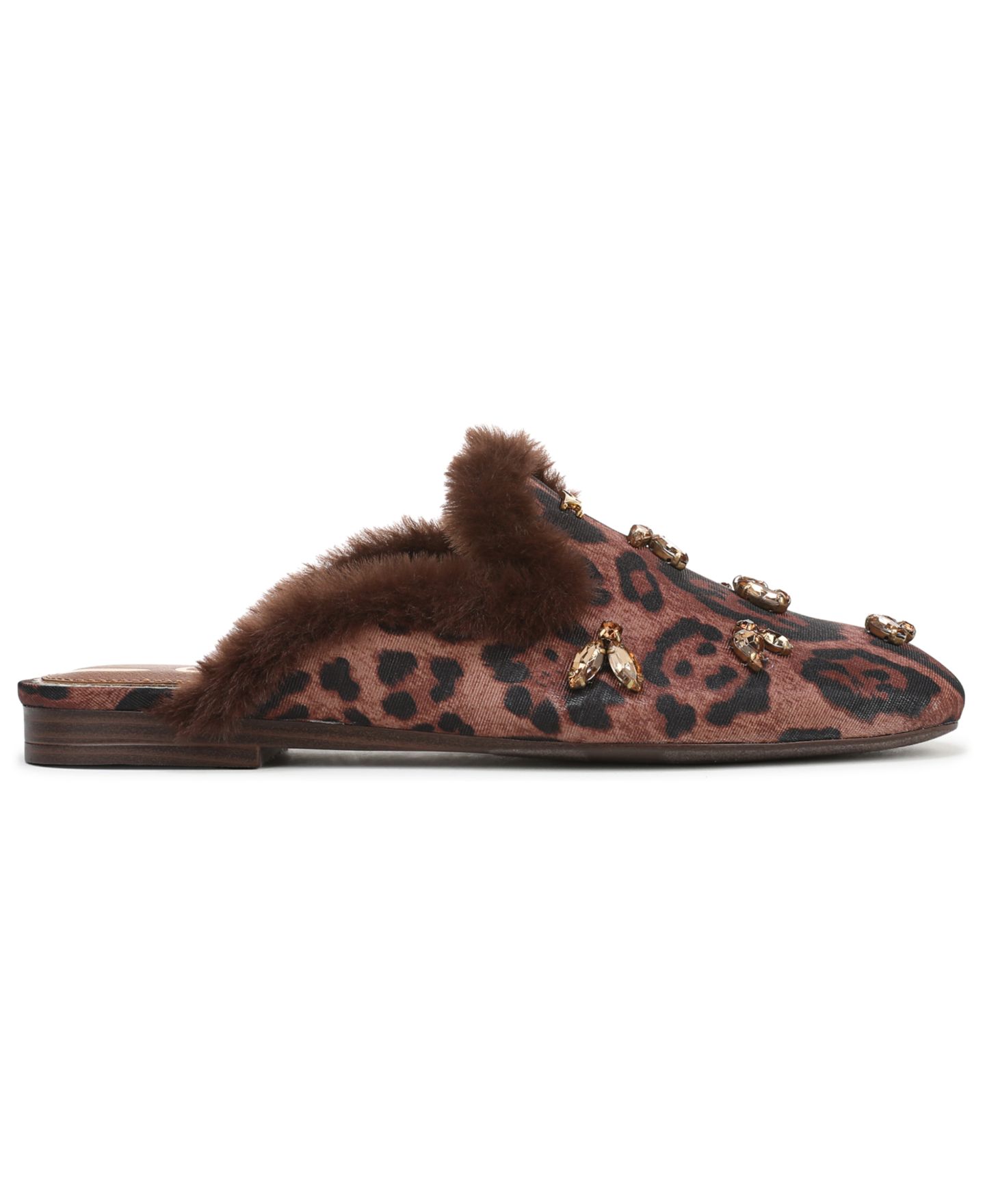 Женские сабо Circus NY by Sam Edelman Tillie Embellished Cozy Faux-Shearling Slip-On, цвет: Коньячный / Чёрный леопардовый разноцветный — фото 2