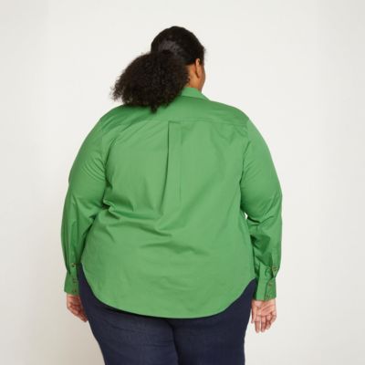 Women's Stretch Poplin Shirt Classic Fit.