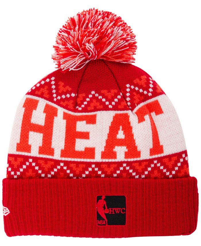New Era Miami Heat Biggest Christmas Knit Hat - Macy's