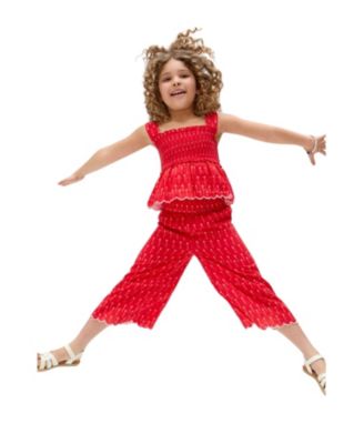 Little Girls Raffya Sia Shirred Floral Print Co-Ord Set