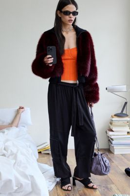 Women's Raspberry fur jacket