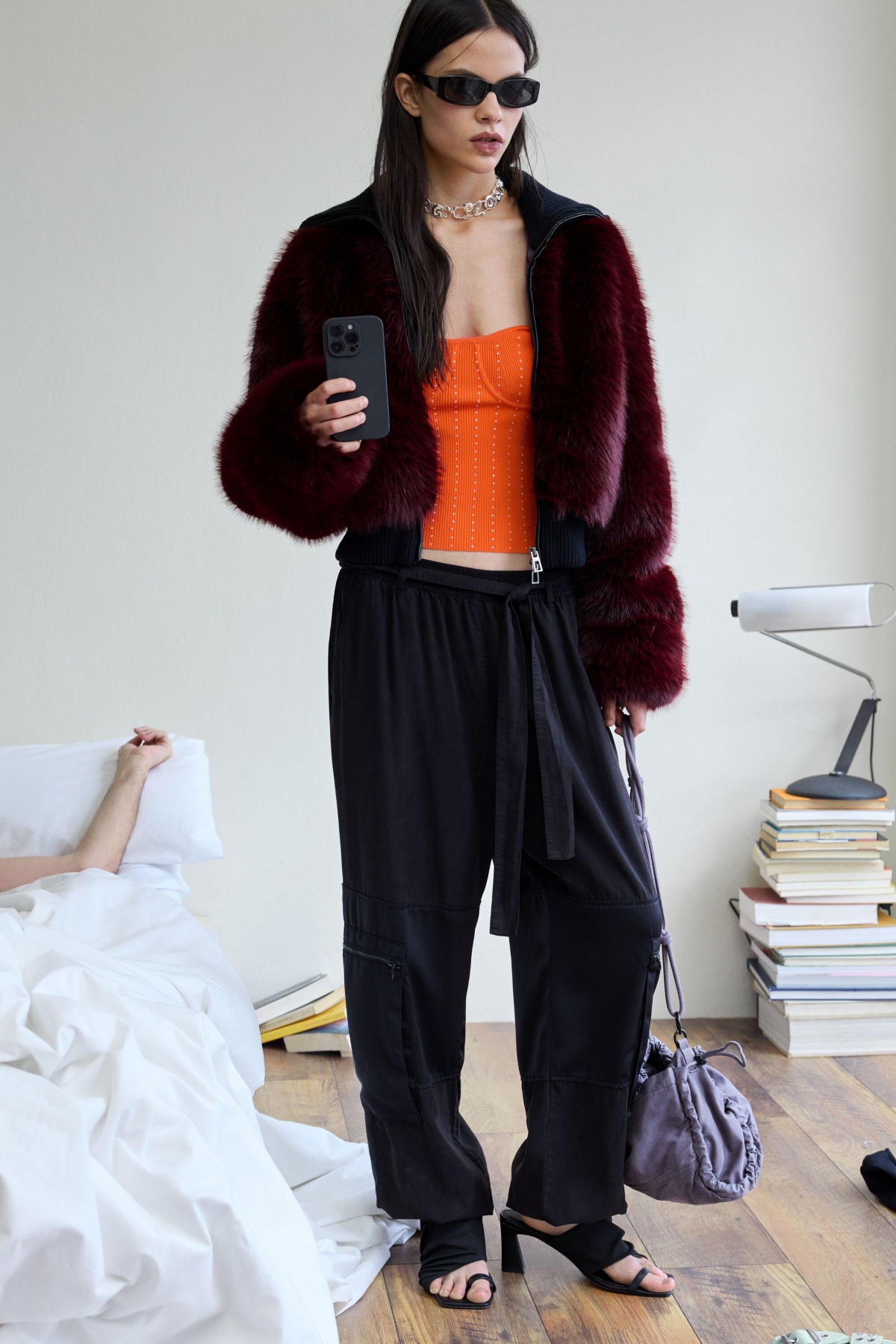 Desigual Women's Raspberry fur jacket