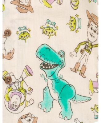 Toddler Boys Disney Cotton Gauze Matching Family Button Down Shirt Shorts Outfit Set