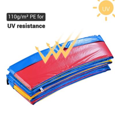 Trampoline Mat & Pad Replacement Kit w/ 72V-Ring for 12ft Round Trampoline Frame