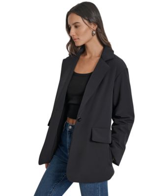 Women's One-Button Puffer Blazer
