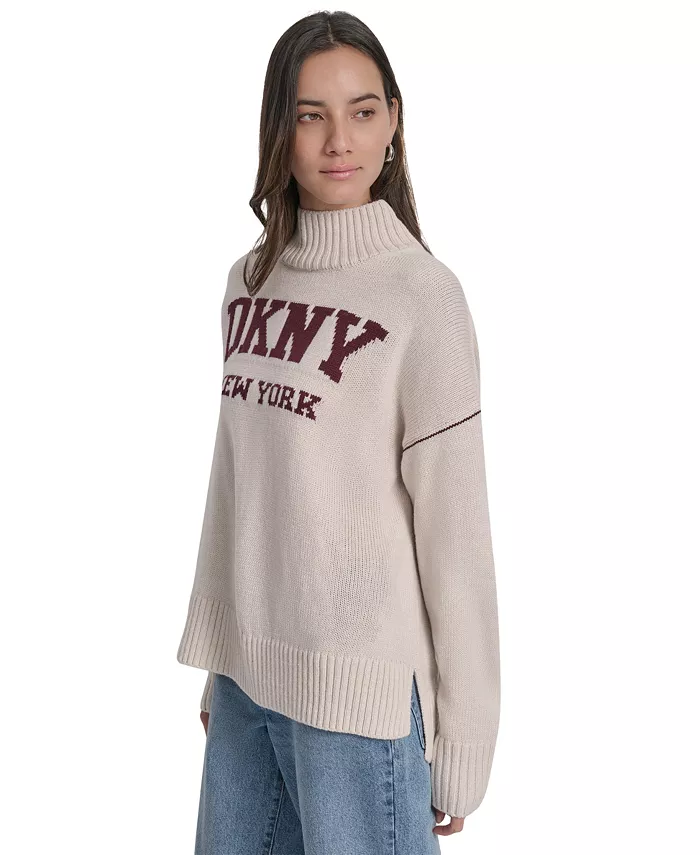 Women's Intarsia Logo Turtleneck Sweater - thumbnail 4