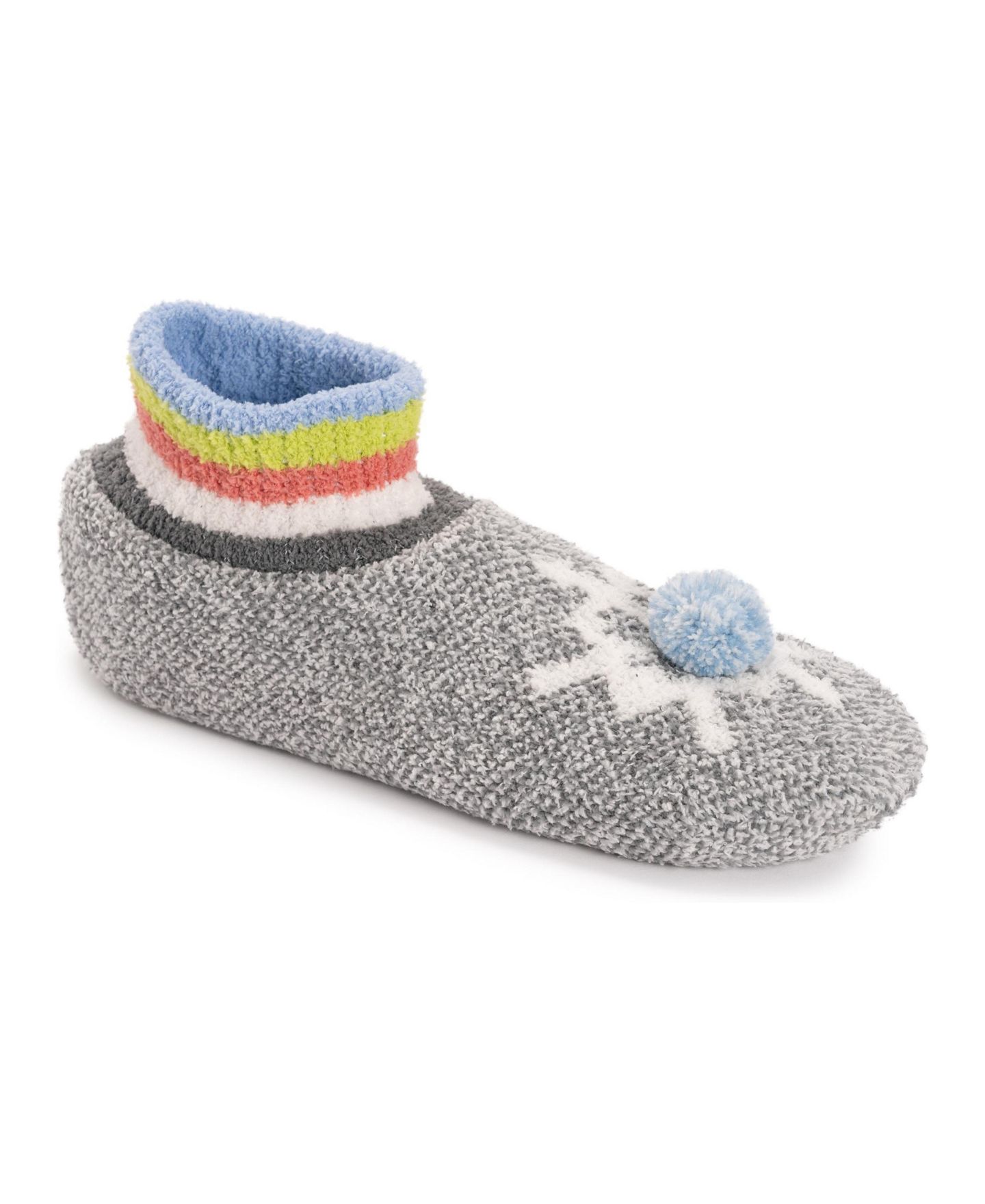 Женские ботинки MUK LUKS Cozy Ribbed Cuff Booties, цвет: Угольный — фото 1