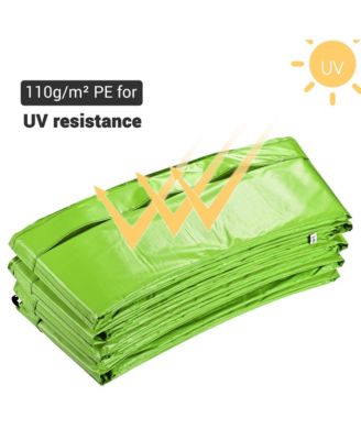 Trampoline Mat & Pad Replacement Kit with 96 V-Hooks Fits 15 ft Trampoline Frame Green