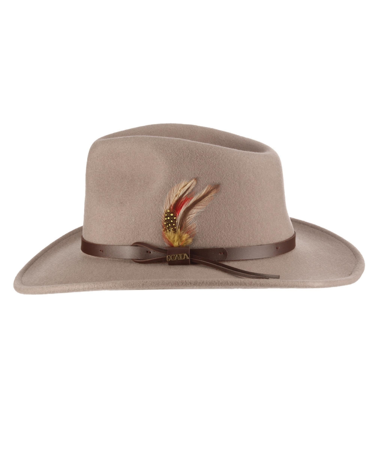 Scala Men's Crushable Felt Outback Hat In Gray