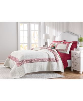 Garland Embroidery 3-Pc. Quilt Set, Full/Queen, Macy's Exclusive
