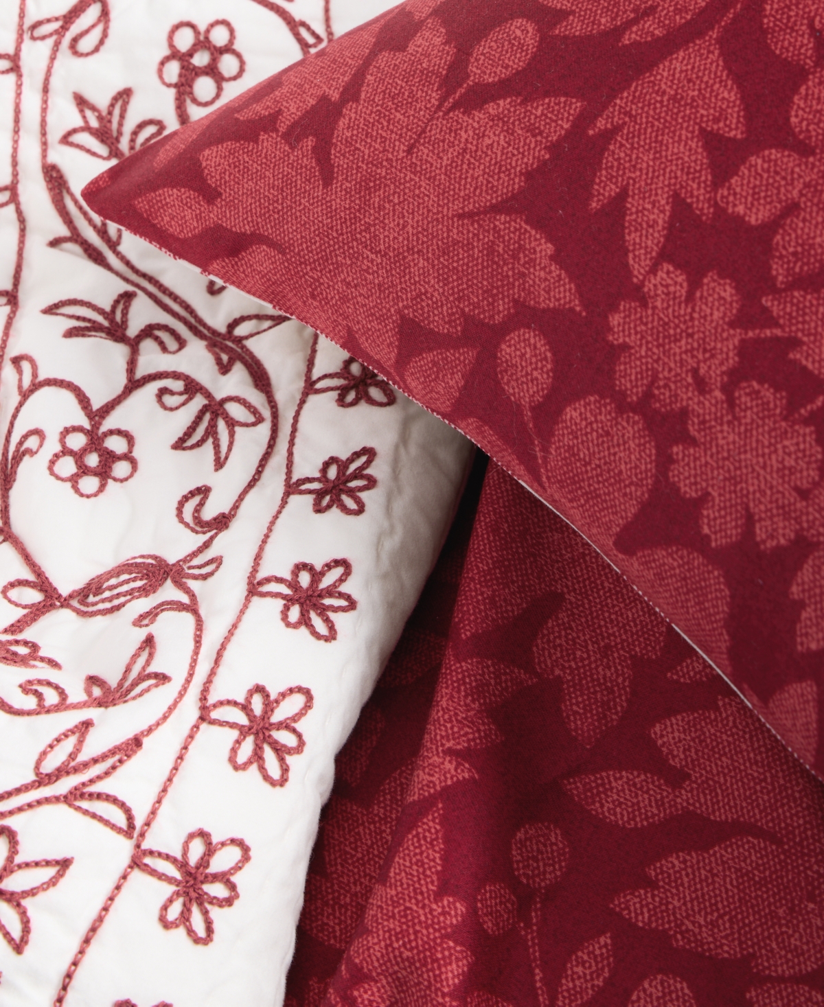 Charter Club Winter Garden Reversible 3-pc. Comforter Set, Full/queen, Macy's Exclusive In Red