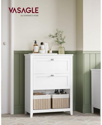 Compact Bathroom Cabinet with Storage, Cloud White