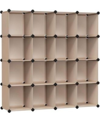 Plastic Closet System 16-Cube Modular Organizer