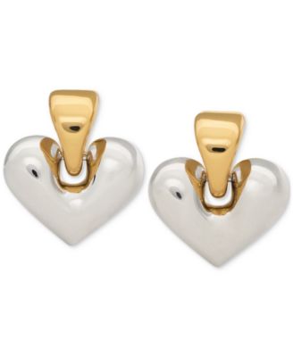 kate spade new york - Two-Tone Sculpted Spade Drop Earrings