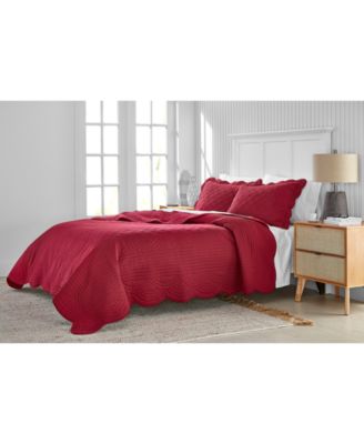 Bailey Scallop 3-Pc. Quilt Set, Full/Queen, Macy's Exclusive