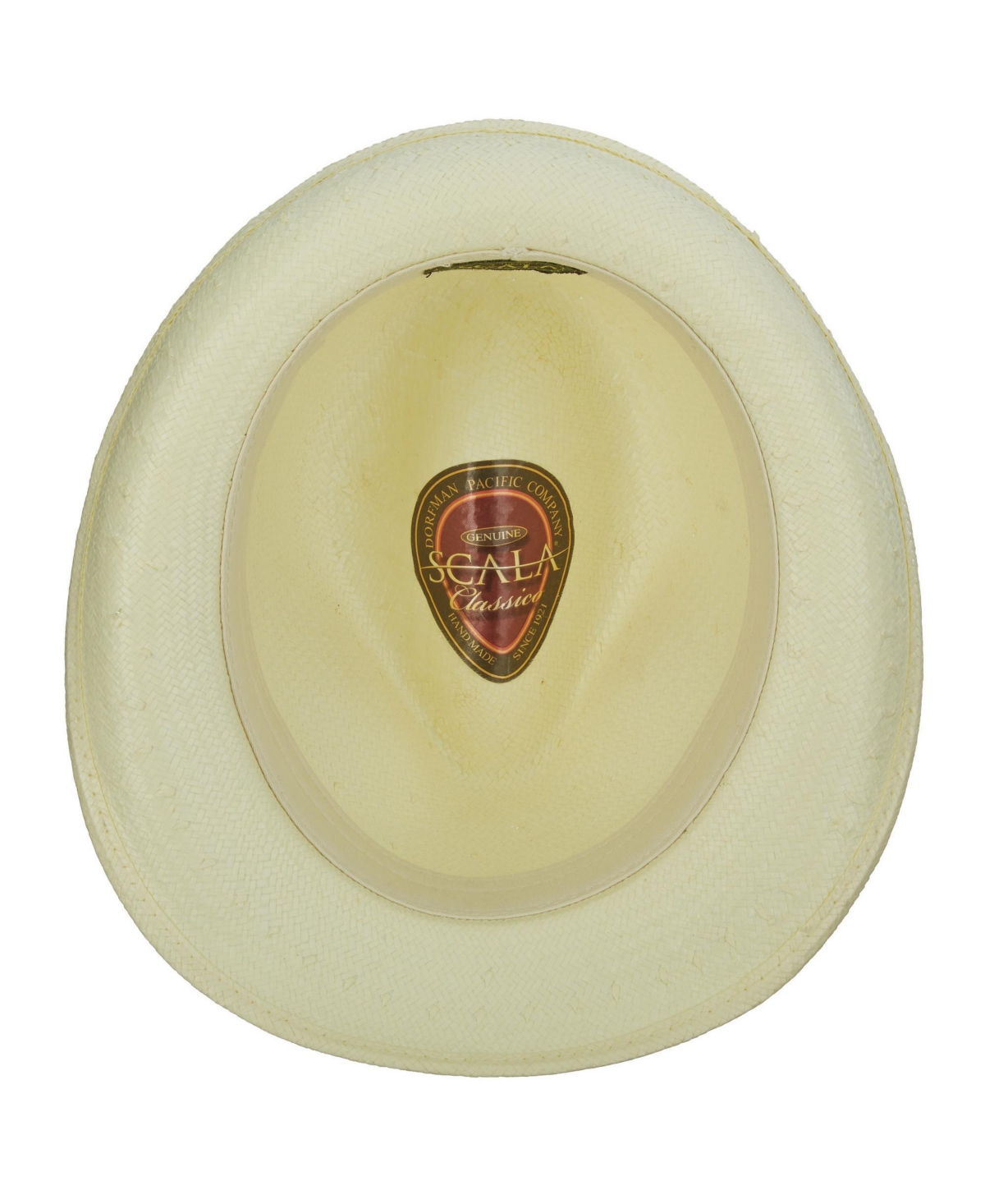 Scala Men's Bu Toyo Fedora Ribbon Hat In White