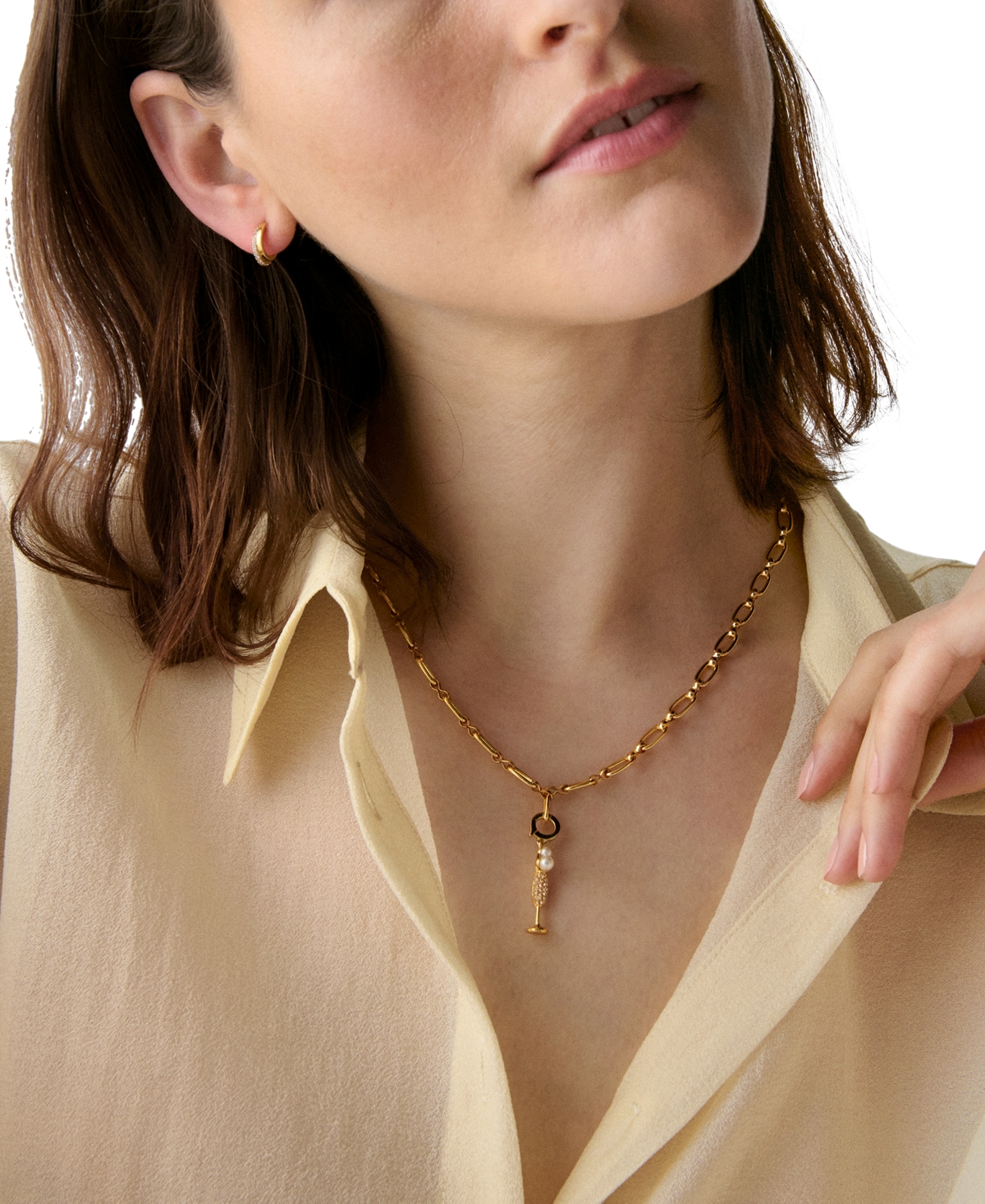 Kate Spade Gold-tone One In A Million Champagne Charm In Multi