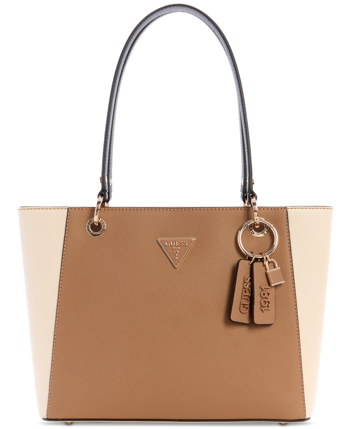 Guess Noelle Ii Small Tote In Brown