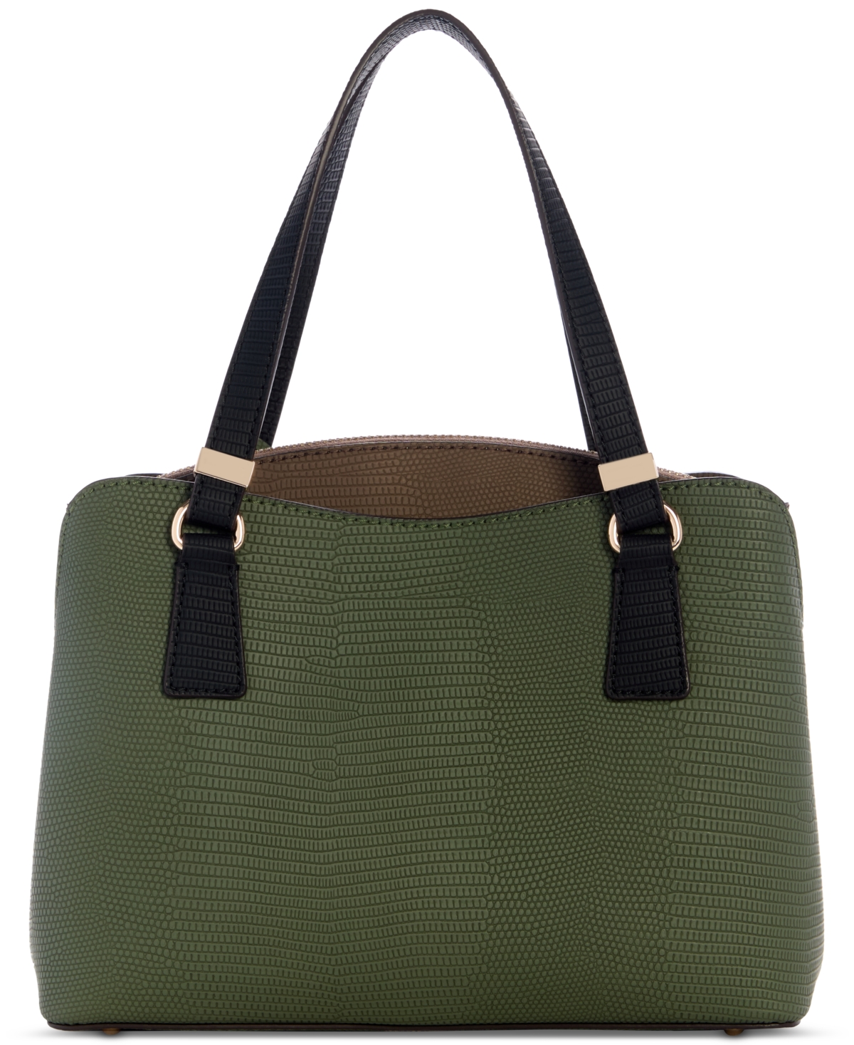 Guess Lyndi Small Triple Compartment Girlfriend Satchel In Green