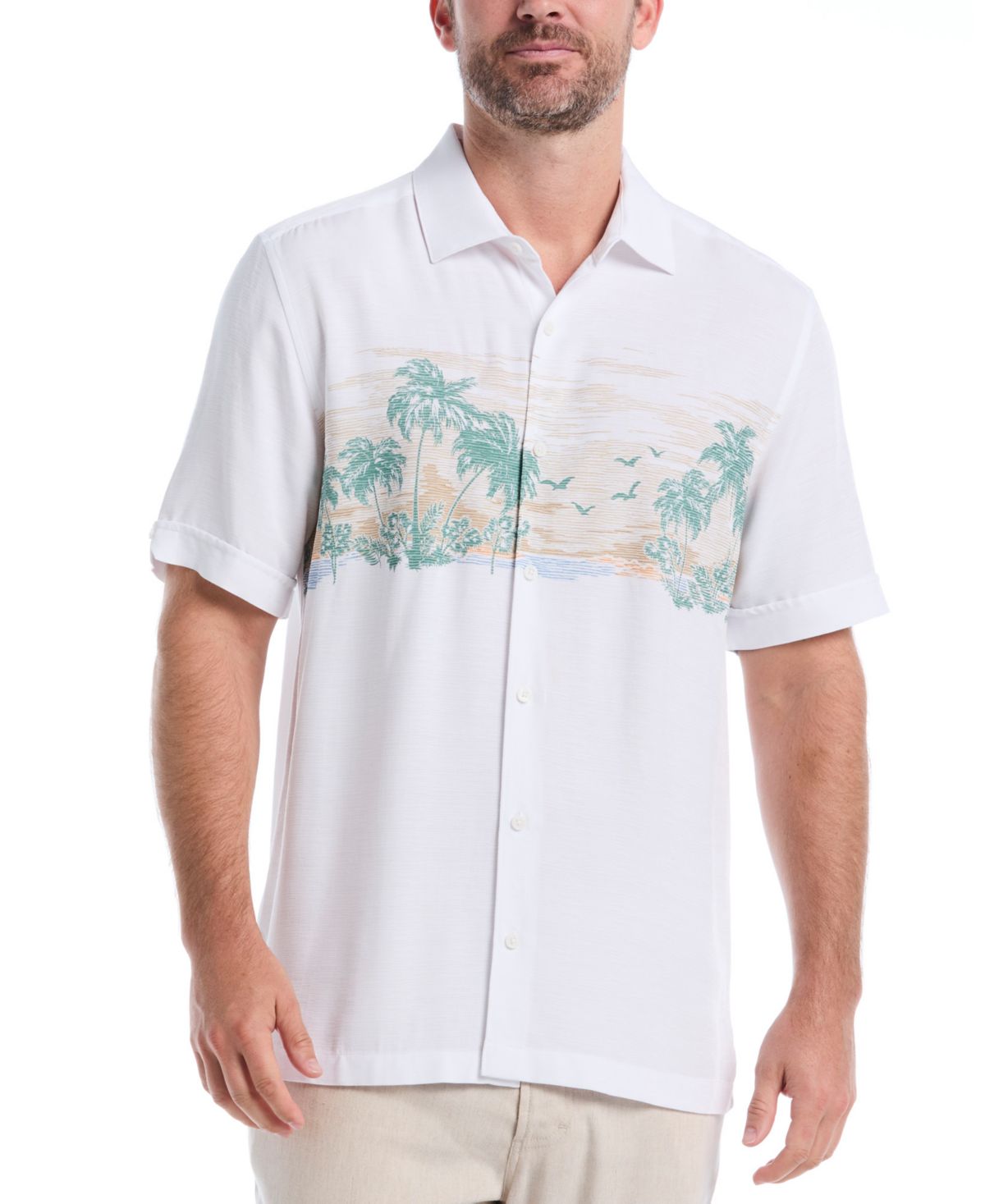 Мужская рубашка с тропическим пейзажем