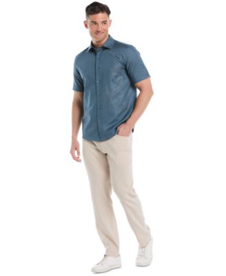 Men's Linen-Blend Floral Shirt