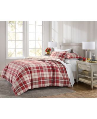 Crimson Plaid Flannel 3-Pc. Comforter Set, King, Macy's Exclusive