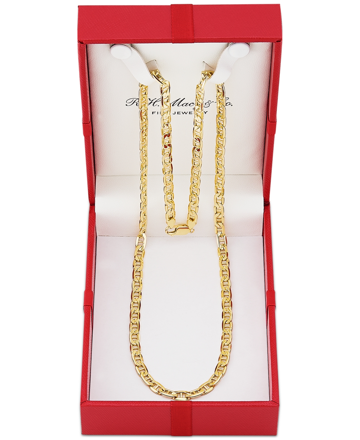 Italian Gold Men's 14k Gold Polished Mariner Link 26" Chain Necklace