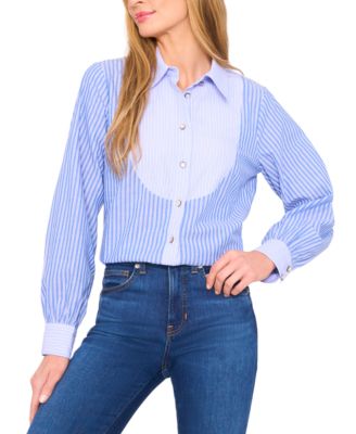 CeCe - Women's Striped Cotton Shirt