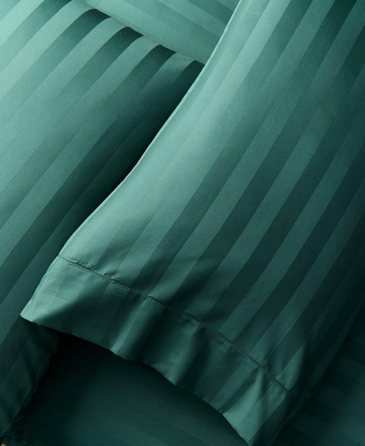 Charter Club 1.5" Stripe 550 Thread Count 100% Cotton Pillowcase Pair, King, Exclusively At Macy's In Green