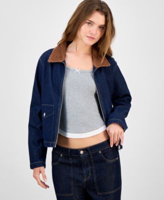 Madden Girl - Juniors' Denim Barn Jacket