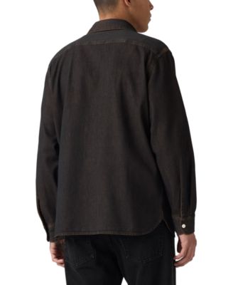 Men's Relaxed Fit Long Sleeve Button Front Worker Shirt
