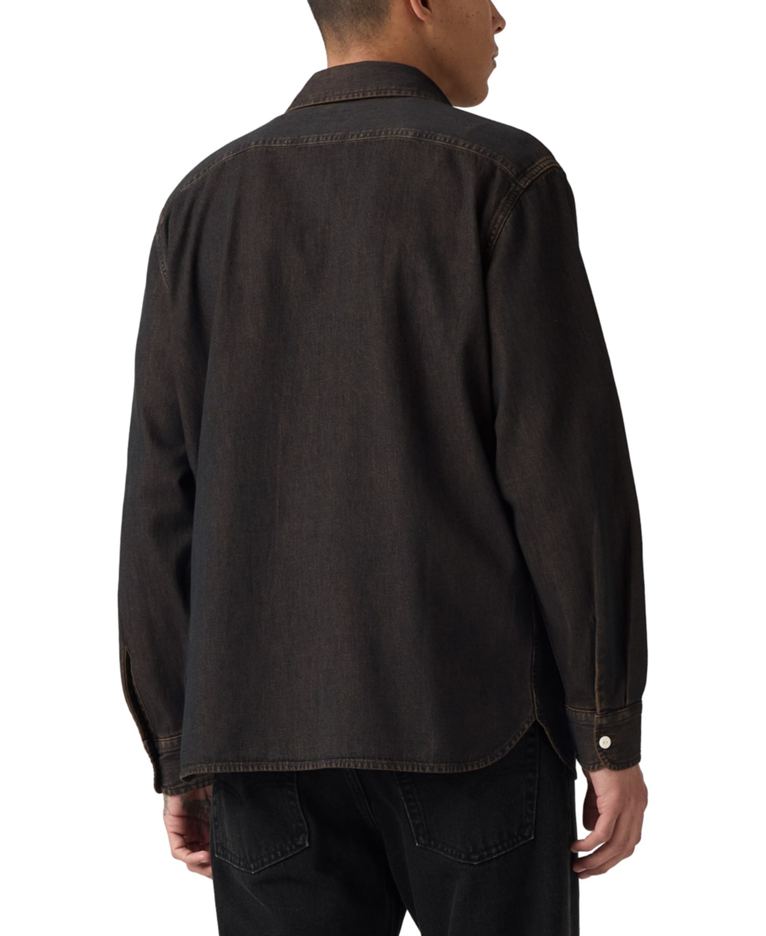 Men's Relaxed-Fit Long-Sleeve Button-Front Worker Shirt