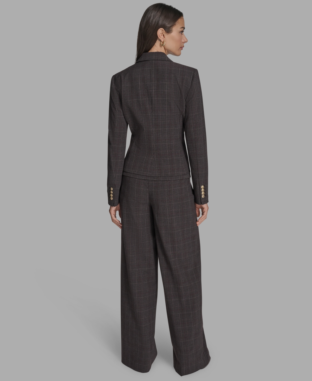 Bcbg Women's Plaid Double-hem Blazer In Multi