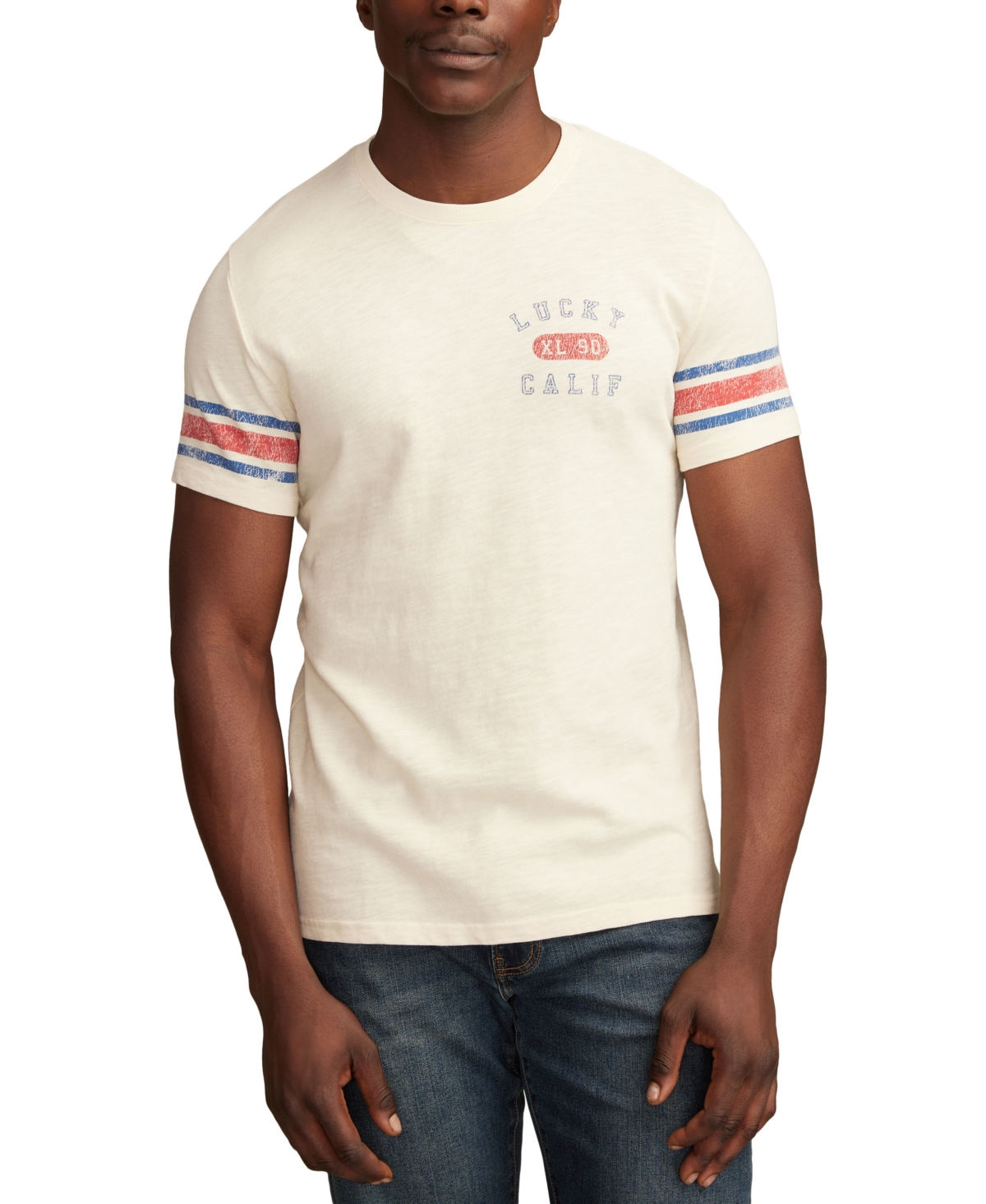 Lucky Brand Men's Athletic Short Sleeve Crewneck Logo Graphic T-shirt In Multi