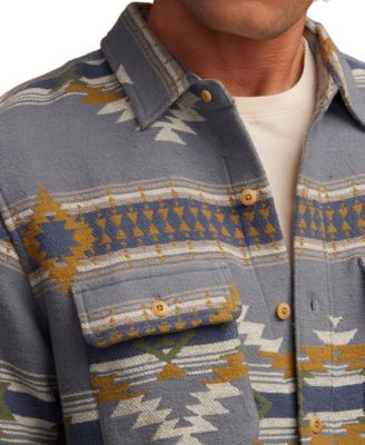Men's Long Sleeve Southwestern Pattern Humbolt Button-Front Shirt