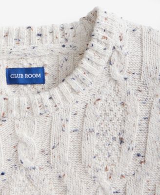 Men's Donegal Cable-Knit Crewneck Sweater, Macy's Exclusive