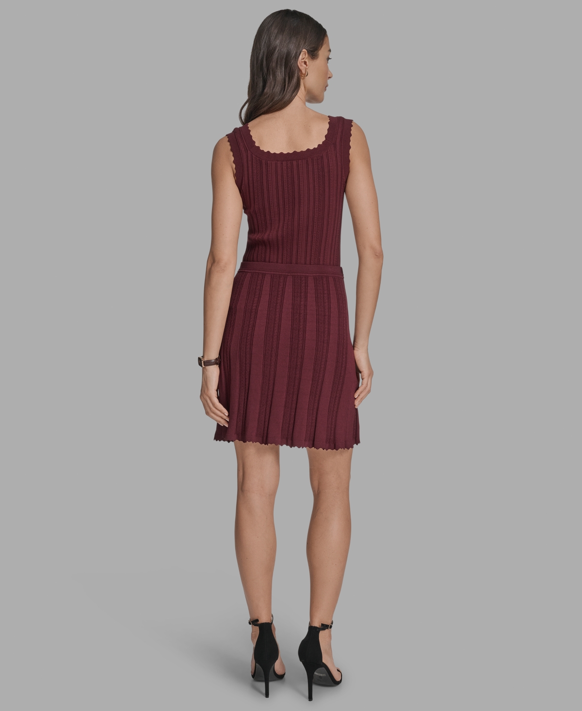 Bcbg Women's Textured-knit Mini Skirt In Burgundy