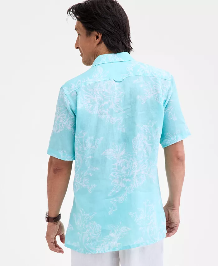 Men's Casa Regular-Fit Floral Button-Down Linen Shirt - thumbnail 2