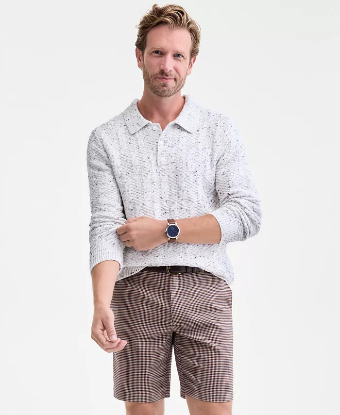 Men's Donegal Cable-Knit Polo Sweater - thumbnail 6