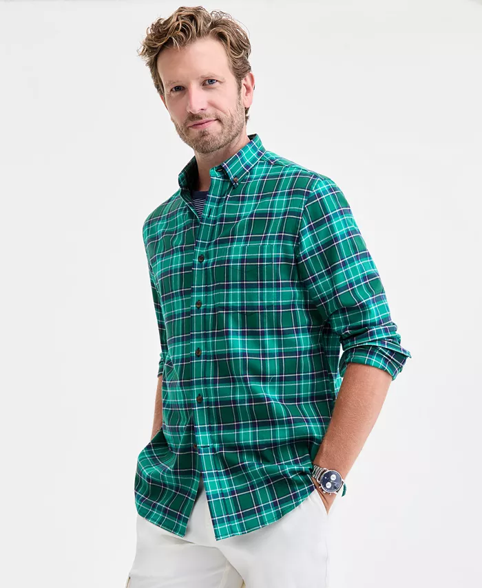 Men's Brushed Cotton Button-Down Shirt - thumbnail 6